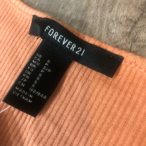 NWT forever21 knit bodysuit in salmon S - Picture 7 of 7
